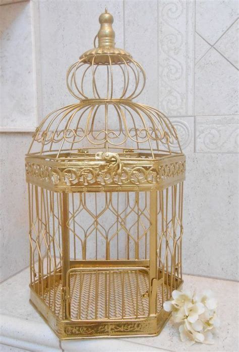 Xl Gold Wedding Birdcage Card Holder Gold Birdcage Gold Wedding