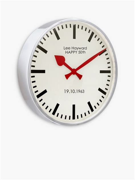 Lascelles Personalised Retro Wall Clock Cm Chrome Shopstyle