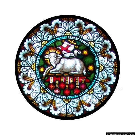 The Lamb Of God Resurrected Religious Stained Glass Window