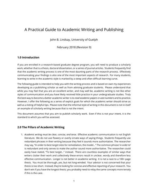 Pdf A Practical Guide To Academic Writing And Publishing