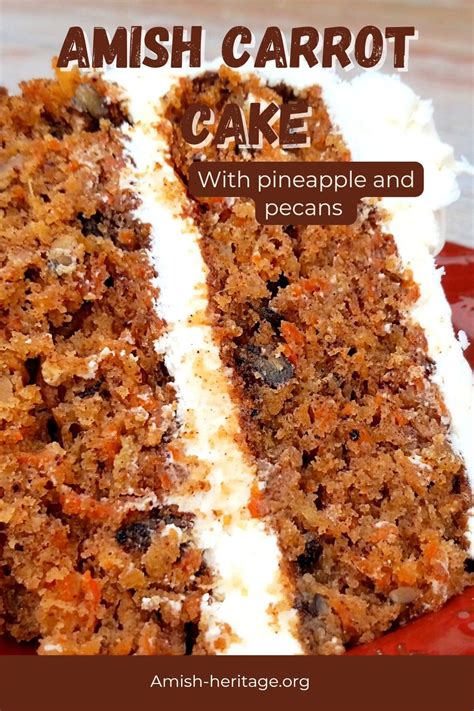 Moist Amish Carrot Cake Recipe With Cream Cheese Frosting