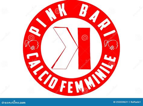 Pink Bari Calcio Femminile Logo Editorial Photo Illustration Of