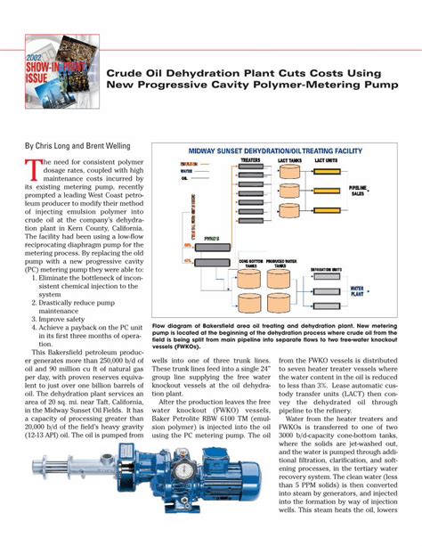 Pdf Crude Oil Dehydration Plant Cuts Costs Using New Oil