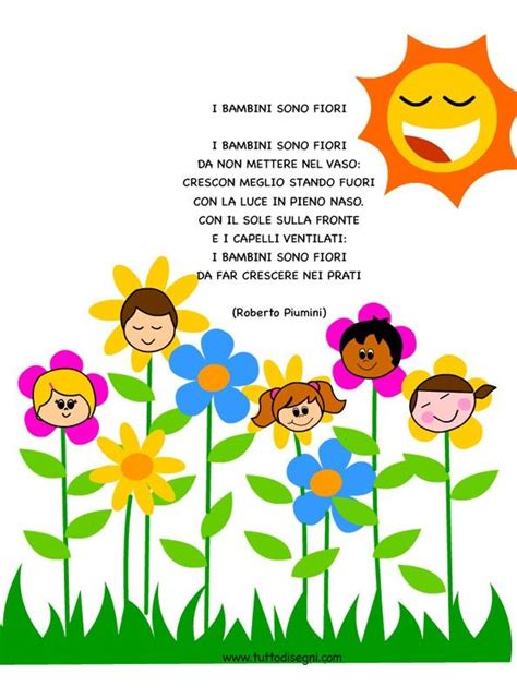 I Bambini Sono Fiori Piumini Le Idee Della Scuola Filastrocche Bambini