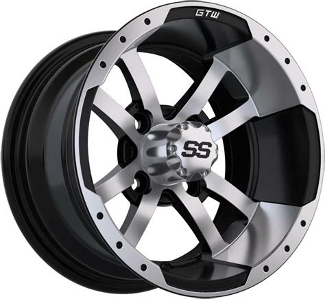 Set Of 4 Gtw 12 Storm Trooper Machinedblack Wheels On 23x10 12 23