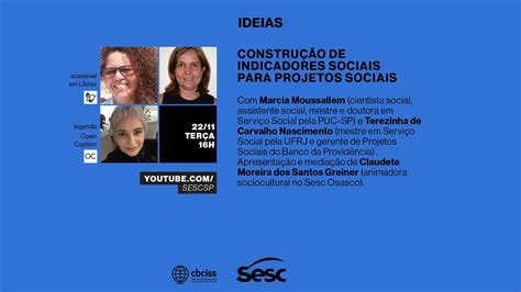 SESC IDEIAS CONSTRUÇÃO DE INDICADORES SOCIAIS PARA PROJETOS SOCIAIS