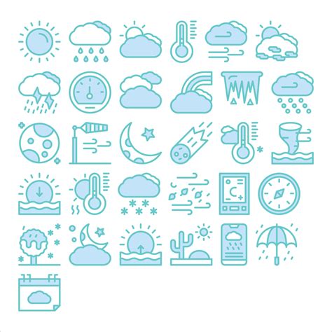 weather vector icon pack for download 23222449 Vector Art at Vecteezy