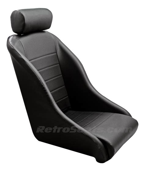 67911r Retro Classic Vintage Racing Bucket Seats Pvc Perforated