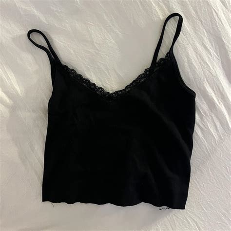 - Topshop black lace tank top - size 4 (fits small... - Depop