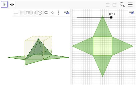 Pyramide Inscrite Dans Un Cube Développement Du Patron Geogebra