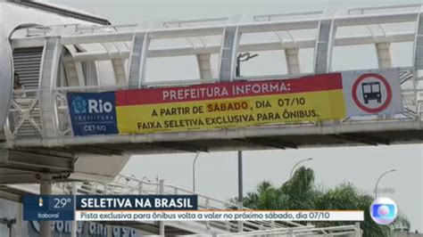 V Deo Faixa Seletiva Da Avenida Brasil Volta A Valer A Partir Do