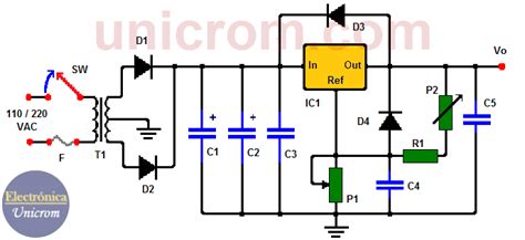 Fuente De Voltaje Variable Con Lm K Electr Nica Unicrom