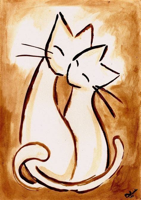 A Drawing Of A Cat With Its Eyes Closed