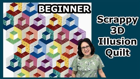 💥 Beginner Scrappy 3d Cube Quilt Tutorial Quilt Tutorials Quilts Tumbling Blocks Quilt