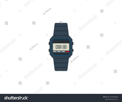 Digital Watch Vector Isolated Icon Emoji Stock Vector (Royalty Free ...