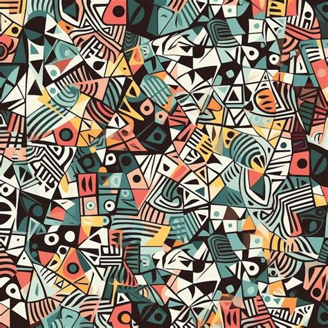 Premium AI Image | A colorful pattern with a black background