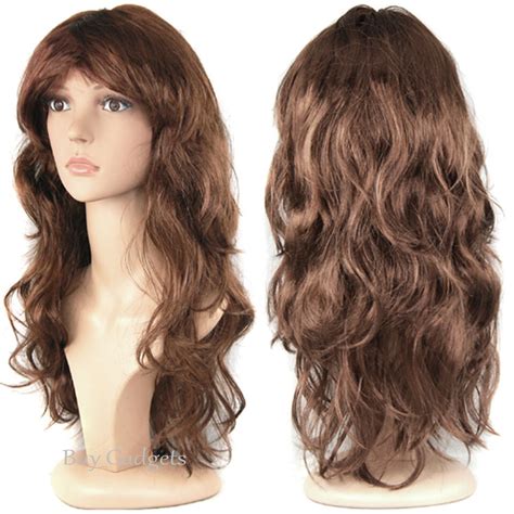 Womens Ladies Long Wavy Curly Fancy Dress Cosplay Wigs Pop Party Costume Full Ebay