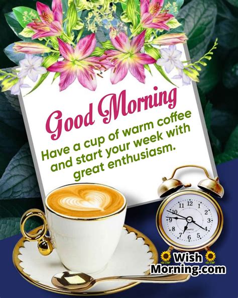 Good Morning Coffee Moments with Caffeine and Inspiration - Wish Morning