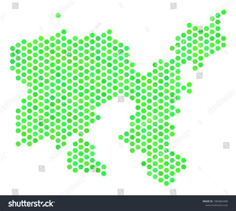 Eco Green Limnos Greek Island Map Stock Vector Royalty Free