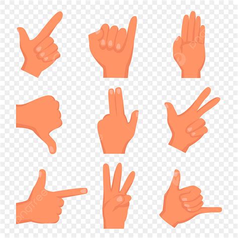 Hand Gestures Clipart Png Images Various Hands Gesture Collection