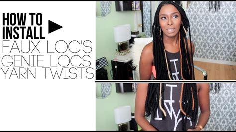 How To Install Faux Locs Yarn Twists Yarn Wraps Youtube