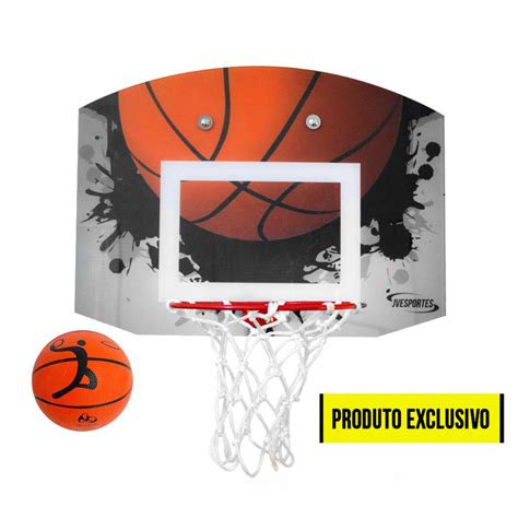 Mini Tabela De Basquete Modelo Home Aro Rede E Mini Bola