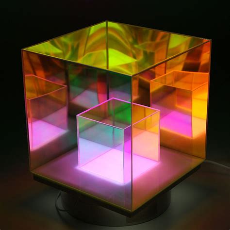 Led Rubik Cube Desk Lamp Tesseract Cube Light Prism 3d Etsy