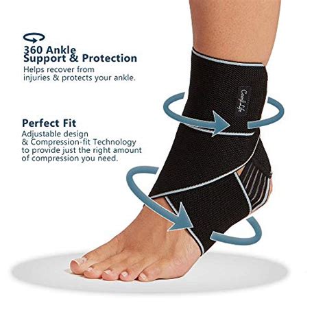 Comfilife Ankle Brace For Men And Women Adjustable Compression Ankle