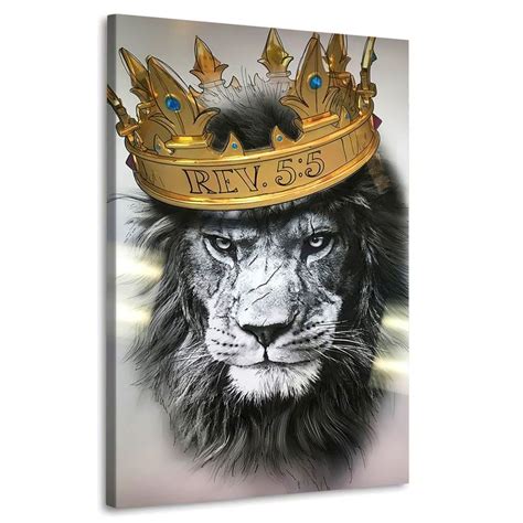 Der L We Von Juda Rev Wall Art Canvas Painting Lion Art Pop Art