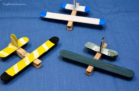 Kids Craft Clothespin Airplanes