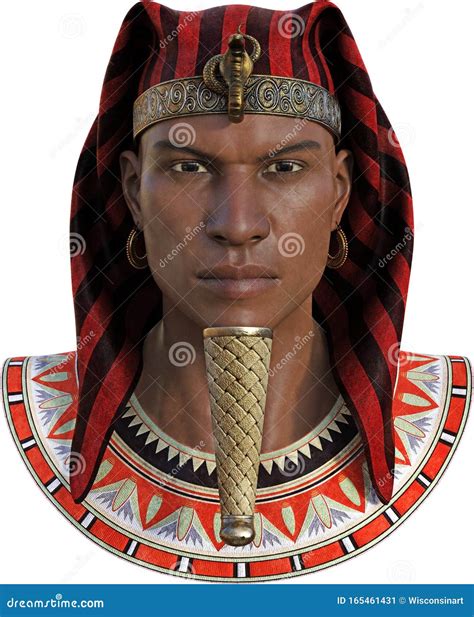 Pharaoh , Egypt, Egyptian, King, Isolated, Portrait Stock Image - Illustration of stern, white ...