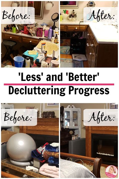 Before After Less Better Decluttering Progress At Aslobcomesclean