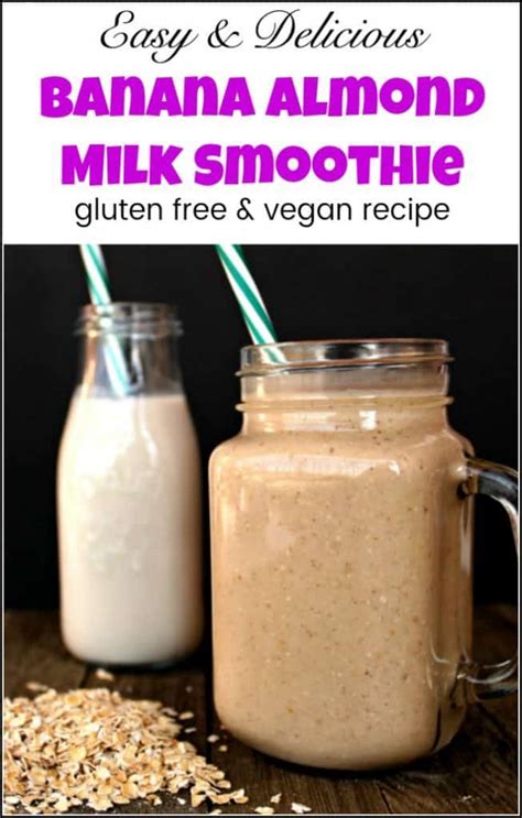 Easy Banana Almond Milk Smoothie Recipe for Breakfast or Snack