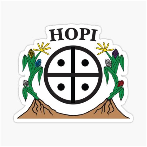 Hopi Nation Seal Flag Naatoyla With Corn And Hopi Symbol Hd High