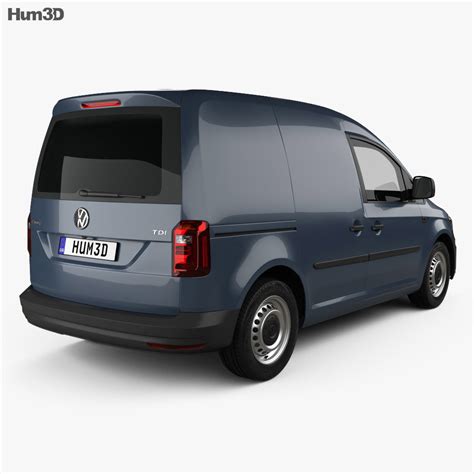 Volkswagen Caddy Panel Van 2018 3D model - Download Van on 3DModels.org