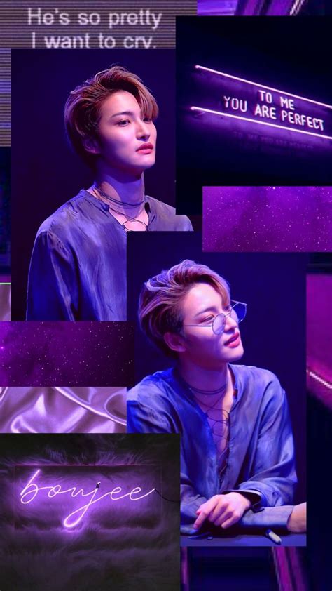 Seonghwa Ateez Wallpaper Purple Aesthetic Purple Wallpaper Wallpaper