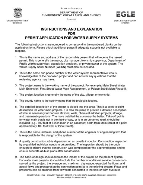 Download Instructions For Form Eqp5877 Permit Application For Water Supply Systems Pdf