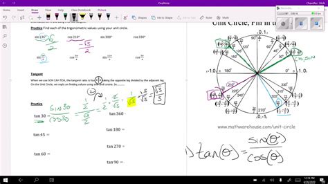 32 2 Unit Circle Practice Youtube