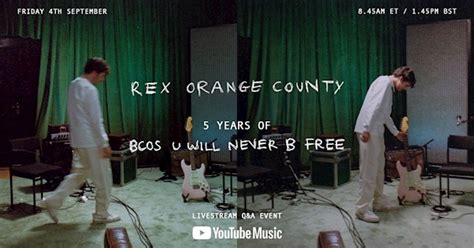 Rex Orange County Performing Songs From Bcos U Will Never B Free