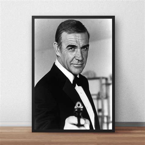 James Bond Print Art James Bond With Gun James Bond Poster Etsy