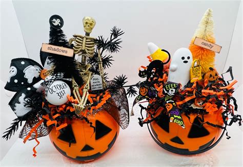 Halloween Paper Art. Pumpkin Paper Craft. Retro Decor. Kitchen Accent ...