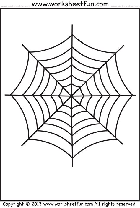 Spider Web Tracing – One Halloween Worksheets / FREE Printable ...