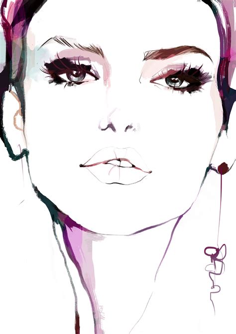 Face Illustration ♦fandi♦ Fashion Art Prints Face Illustration