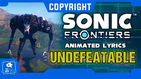 Sonic Frontiers Undefeatble Giganto Theme Animated Lyrics Youtube