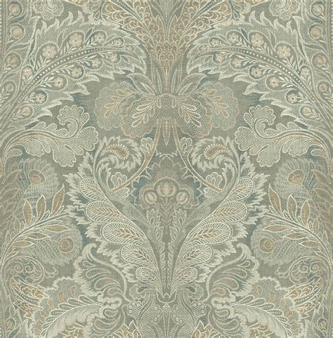 Casa Mia Oriental Damask Paper Non Pasted Strippable Wallpaper Roll