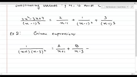 Partial Fractions Repeated Factors Youtube