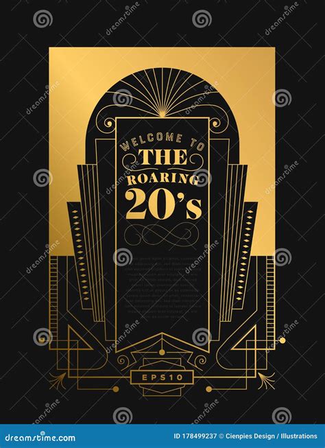 Roaring 20s Party Clipart Background