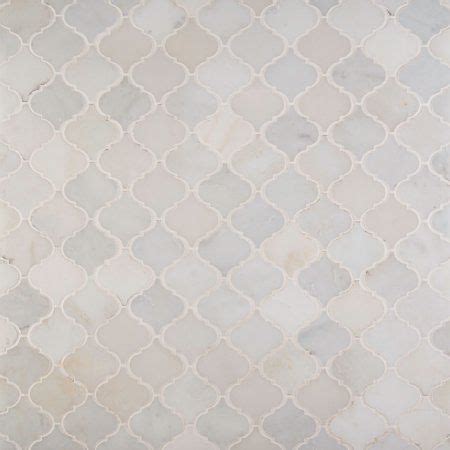 Greecian White Arabesque In X In X Mm Polished Marble Mosaic