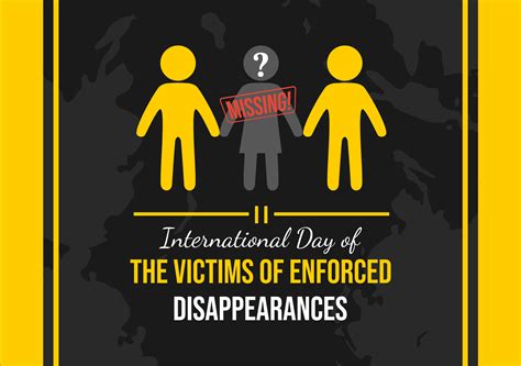 International Day Of The Victims Of Enforced Disappearances Vector