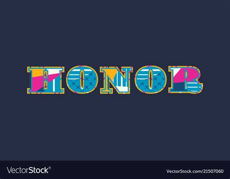 Honor concept word art Royalty Free Vector Image